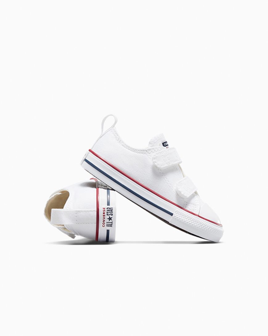 Tenis Converse Chuck Taylor All Star Easy-On Cano Baixo Menino Branco Vermelhas Escuro Azul Marinho | PT A058P49